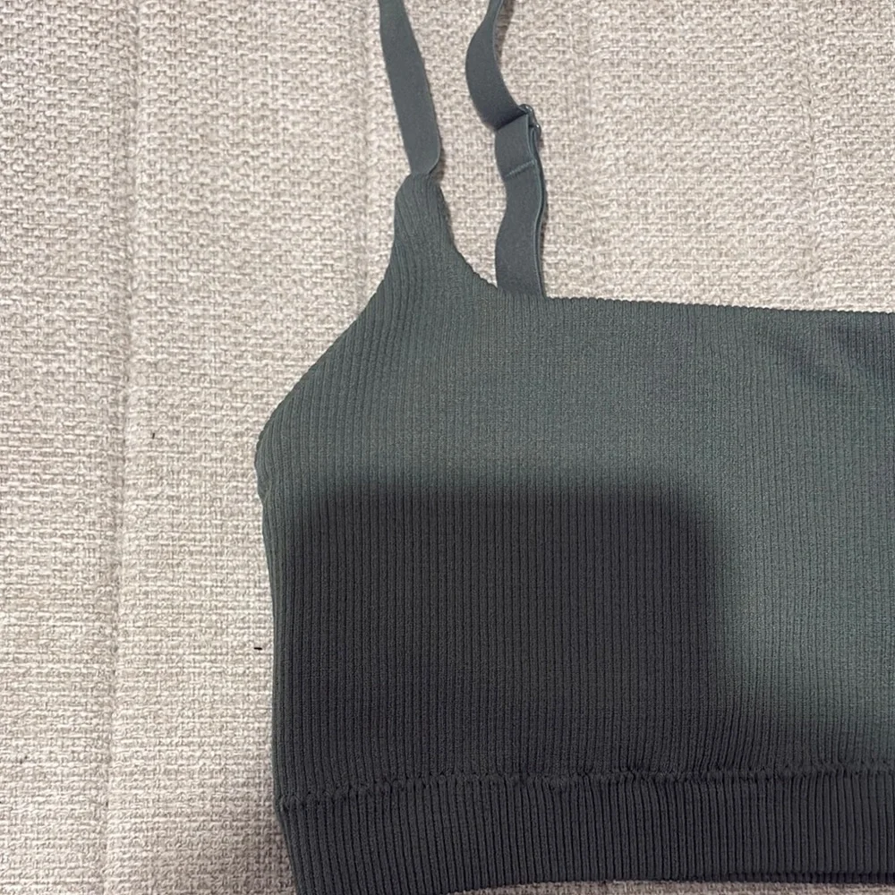Aerie Women's Ribbed Green Bralette - Picture 3 of 5